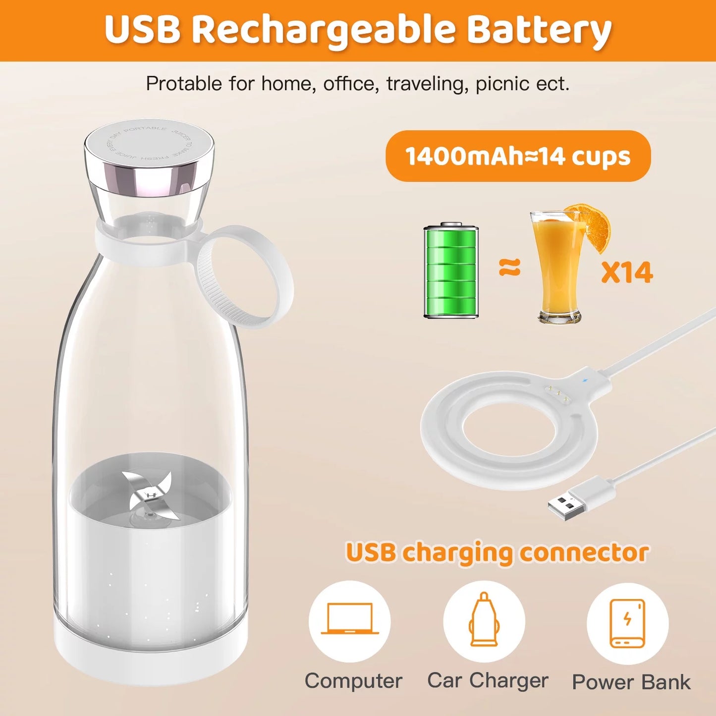Portable Mixer Bottle
