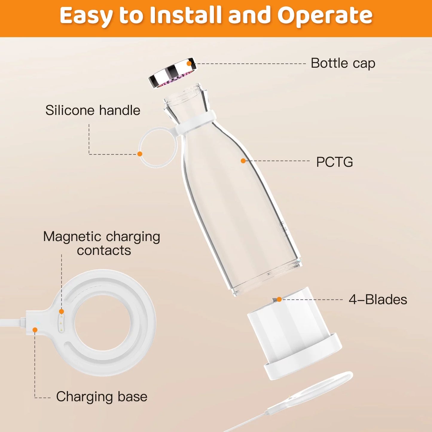 Portable Mixer Bottle
