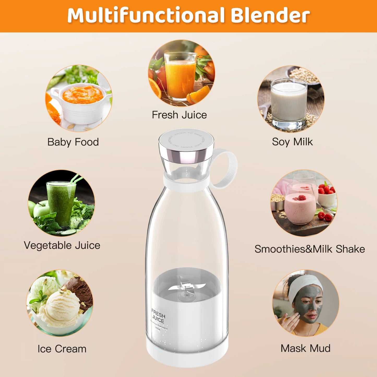 Portable Mixer Bottle
