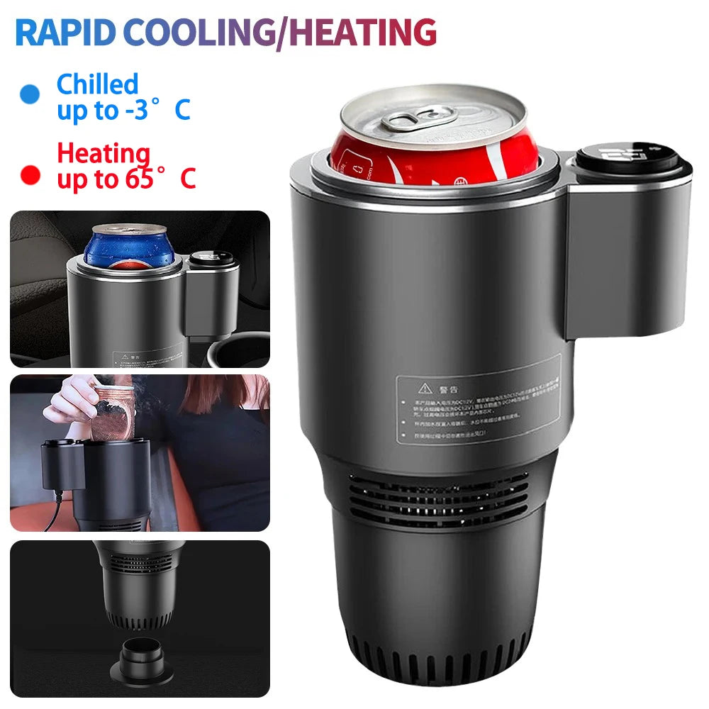 Smart Car Mug Holder | Roadmug | Touch Screen, 2 in 1, Rapid cooling, Heating, DC 12V