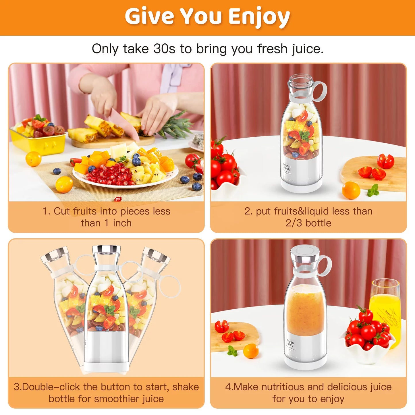 Portable Mixer Bottle